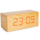 wooden alarm clock