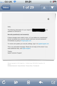 iOS iTunes security confirm